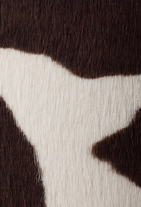 White / Dark Brown - Printed Leather Mules - GLAM MODA
